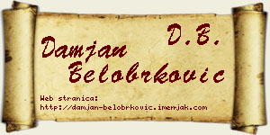 Damjan Belobrković vizit kartica